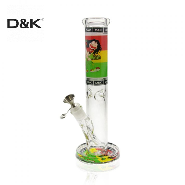 D&K Straight Glass Bong with Splash Guard D&K Smoking Set