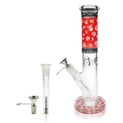 D&K Straight Glass Bong with Splash Guard D&K Smoking Set