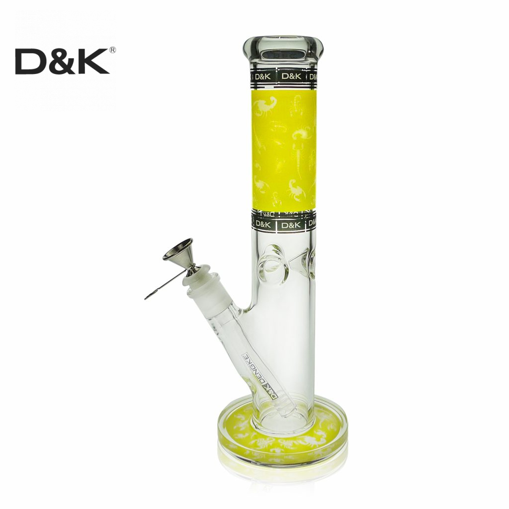 D&K Straight Glass Bong with Splash Guard D&K Smoking Set