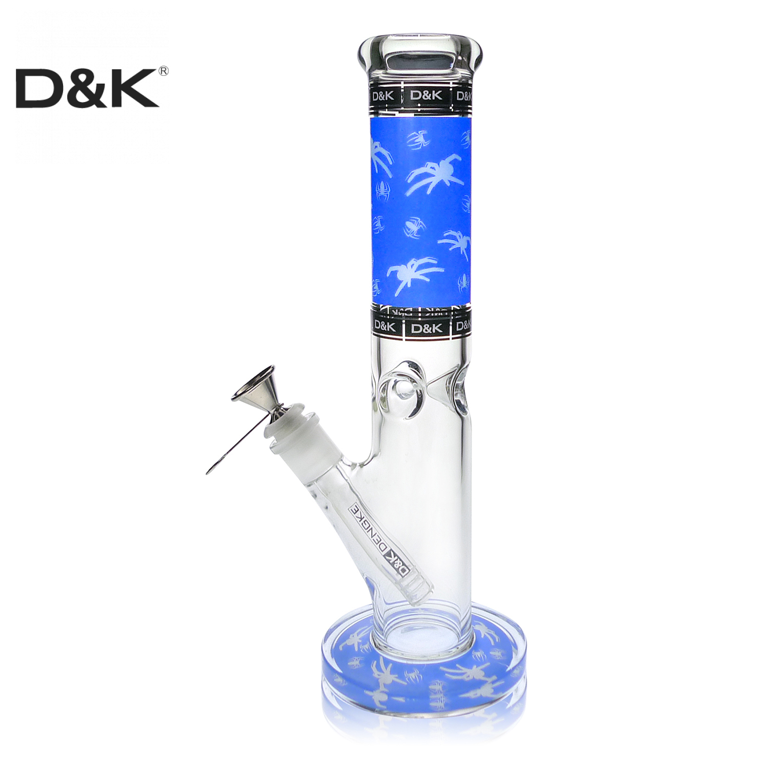 D&K Straight Glass Bong with Splash Guard D&K Smoking Set