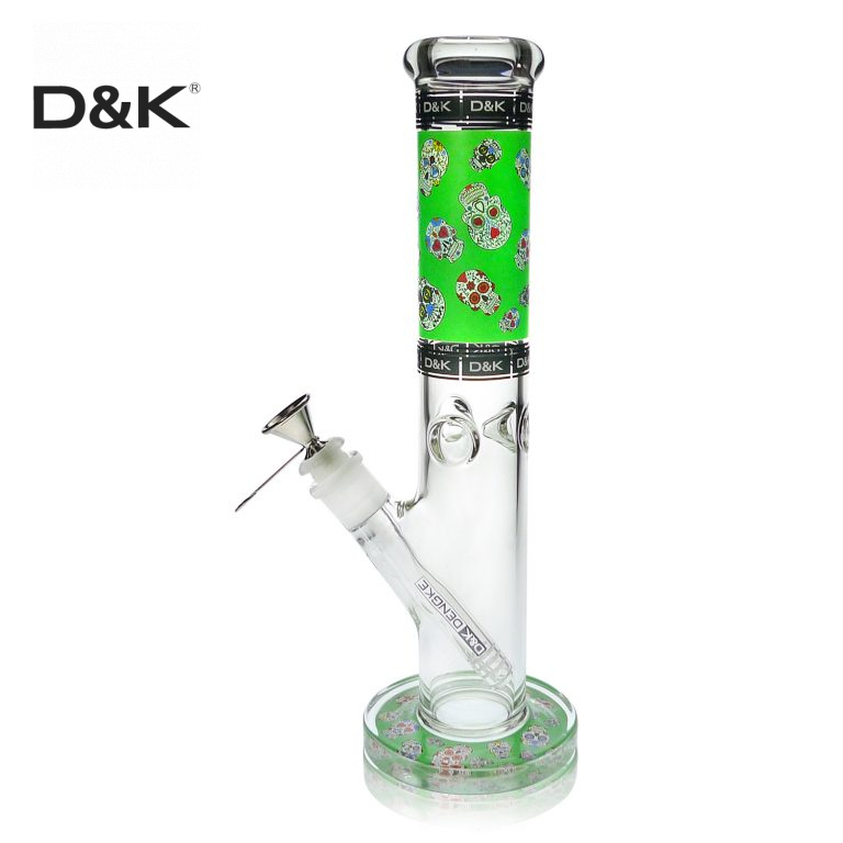 D&K Straight Glass Bong with Splash Guard D&K Smoking Set