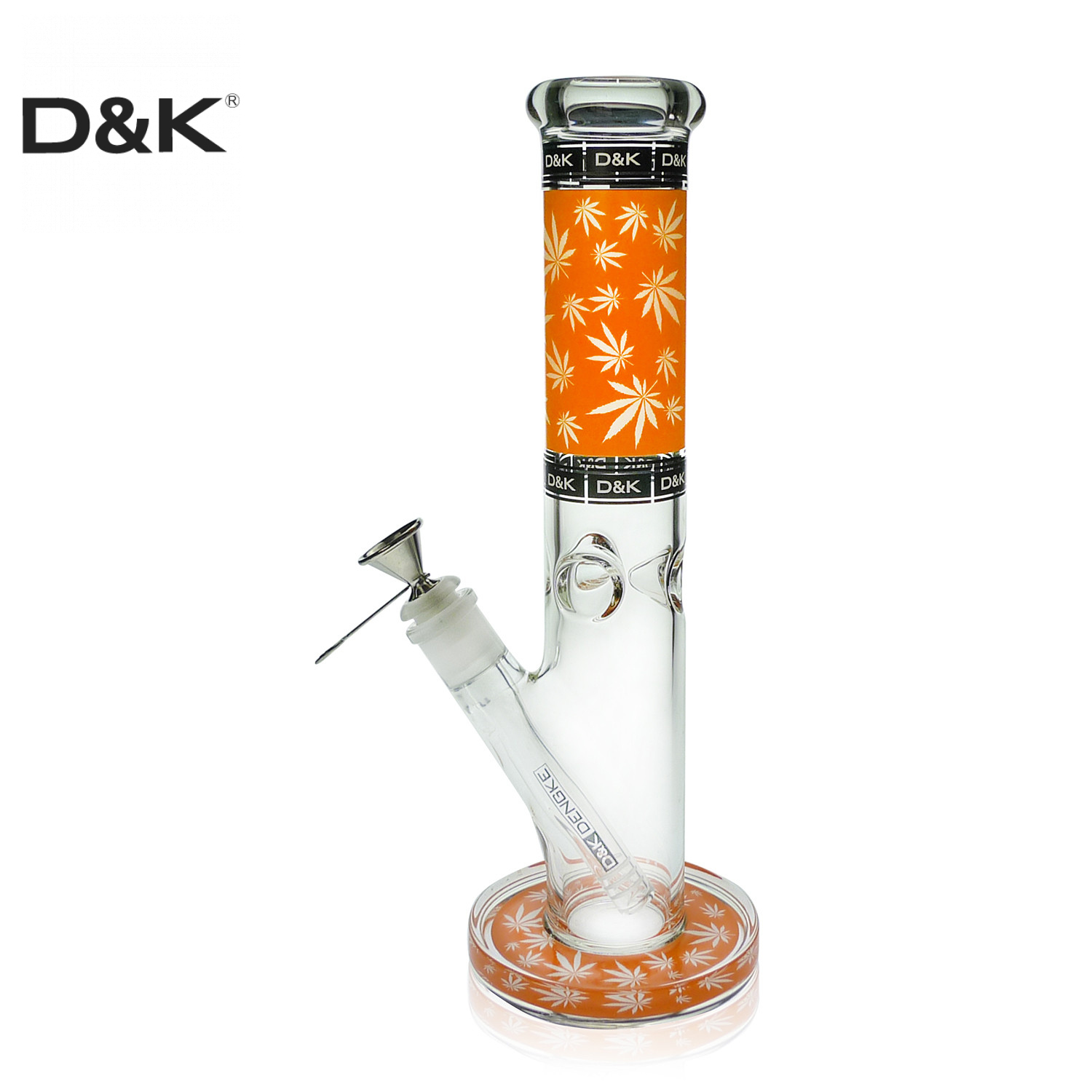 D&K Straight Glass Bong with Splash Guard D&K Smoking Set